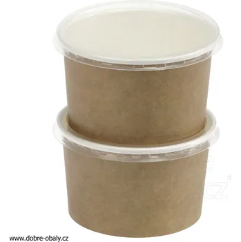 Jídlonosič Víčko kulaté pro misku GREEN LEAF 508 ml PP čiré