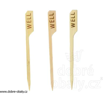 Příbor Bambusové bodce na steaky 90 mm WELL, 250ks