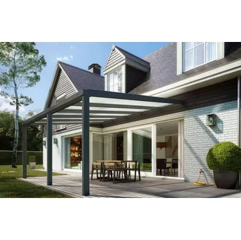 Pergola LG3745 Hliníková pergola SKYLUX CLIMALUX 5,0 x 3,0 m antracit + opál PC
