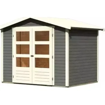 Zahradní domek LG3505 Dřevěný domek KARIBU AMBERG 3 (9222) terragrau