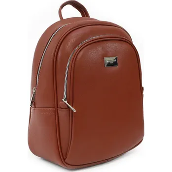 Městský batoh Hnědý městský dámský zipový batoh Colette