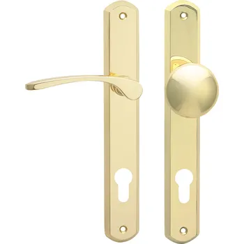 Dveřní kování Interiérová klika dveřní LAURA kování COBRA mosaz lesklá