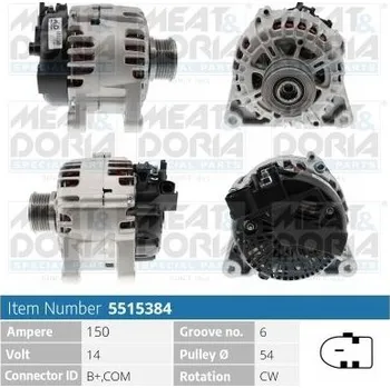 Autoelektrika Alternátor MEAT & DORIA 5515384