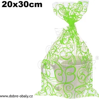 Sáček celofánový s potiskem 20 x 30 cm - ZELENÝ GRAF - Sáček cel