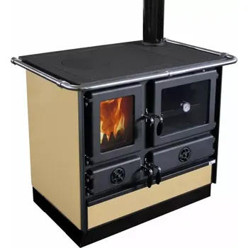 Sporák na tuhá paliva 439309 Sporák s troubou krémový pravý MBS MAGNUM PLUS