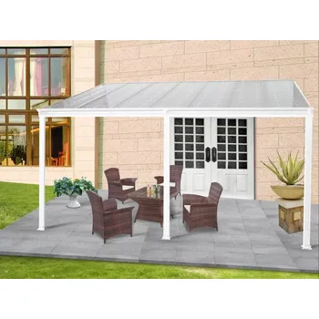 Zahradní stavba LG4319 Hliníková pergola LANITPLAST WALL 53 FSX bílá + čirý PC