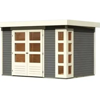 CDATA[Podrobnosti o produktu LG3097 Dřevěný domek KARIBU BOMLITZ 2 (8884) šedý LG3097 Vnější rozměry š 238 x d 181 cm.…
PEDDY.cz
![Zahradní stavba LG2965 Dřevěný domek KARIBU KERKO 4 (82929) šedý