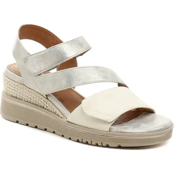 Dámská obuv Jana 8-28763-44 béžovo zlaté dámské sandály na klínku EUR 40