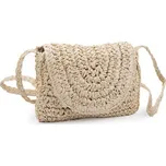 Háčkovaná kabelka z rafie - lýka crossbody 16x21 cm - 1 ks - 1 přírodní sv.