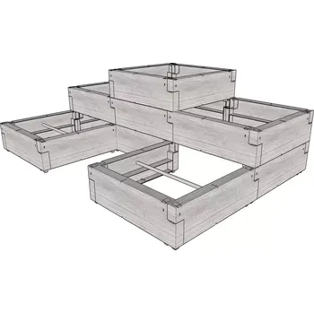 Vyvýšený záhon LG3132 Vyvýšený záhon JUWEL TIMBER ERGOLINE StepTwo