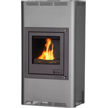 Krbová kamna HSF29-017 Krbová kamna AQUAFLAM 17 s výměníkem - šedá, manuální regulace Flamingo