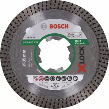 Řezný kotouč 2608900656 Diamantový dělicí kotouč EXPERT HardCeramic X-LOCK 85 × 22,23 × 1,6 × 7 mm Bosch
