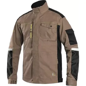 pracovní blůza 101002727066 Blůza Canis CXS STRETCH, pánská, béžová-černá vel. 66