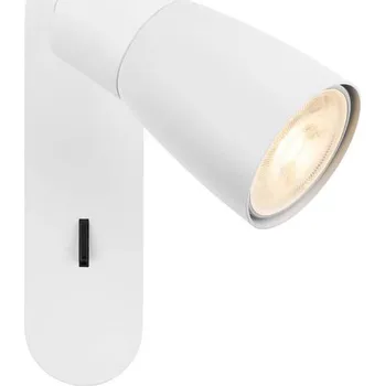 Nástěnné svítidlo SLV 1008306 Puri 2.0 Dome, bílé nástěnné svítidlo 1xGU10 s vypínačem, výška 15cm