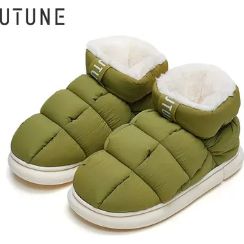 Dámská zimní obuv Dámské prošívané sněhule Barva: Olivová, Velikost: 42-43