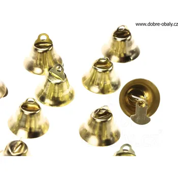 Vánoční dekorace Vánoční zvonečky ZLATÉ, 12 ks