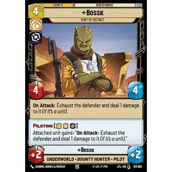 Sběratelská karetní hra Bossk, Hunt By Instinct 187/202/685 - Jump to Lightspeed Typ karty: Foil
