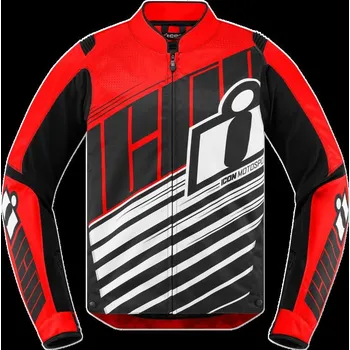 Moto bunda ICON BUNDA OVRLORD SB2 ČERVENÁ CE (2820-4700) (Velikost: 4XL) 2820-4700