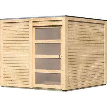 Zahradní domek LG2192 Dřevěný domek KARIBU QUBIC 1 (79845) natur