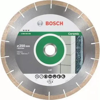 Řezný kotouč 2608603601 Diamantový dělicí kotouč Best for Ceramic and Stone 250 x 25,40 x 1,8 x 10 mm Bosch