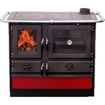 Sporák na tuhá paliva 12022173 Sporák s troubou červený pravý MBS MAGNUM PLUS