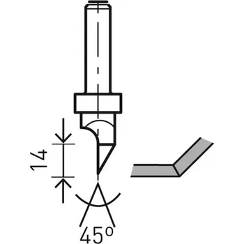 Fréza 491000 Fréza na sádrokarton HW FESTOOL HW S8 D12,5/45°