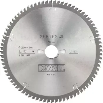 Pilový kotouč DT4287 Pilový kotouč 250x30mm 80z TCG -5° DeWALT