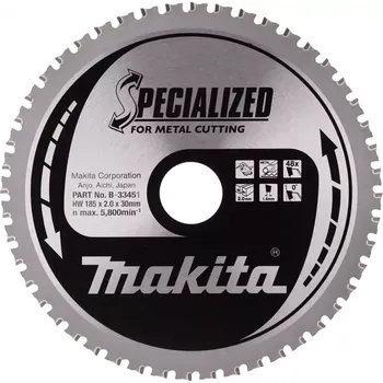 Pilový kotouč B-33451 Kotouč pilový ocel SPECIALIZED 185x2x30mm 48Z Makita