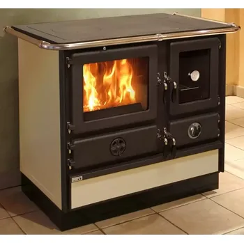 Sporák na tuhá paliva 451333 Sporák na tuhá paliva s výměníkem krémový pravý MBS SUPER THERMO MAGNUM