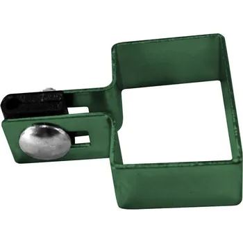 Příslušenství pro plot Úchyt panelu ke sloupku 100x100mm koncový; šroub + vymezovač; Zelený