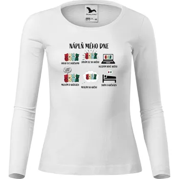 Dámské tričko DOBRÝ TRIKO Dámské bavlněné triko Náplň dne Velikost: 3XL, Barva: Bílá