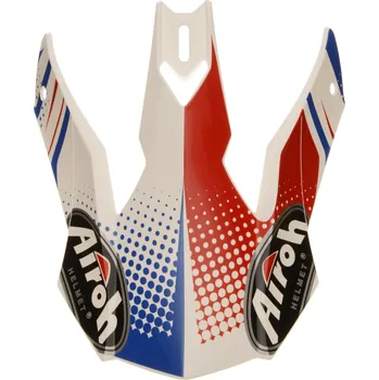 Auto-moto náhradní kšilt pro přilby TERMINATOR 2.1 S Cleft, AIROH (bílá/modrá/červená) 2026CFG