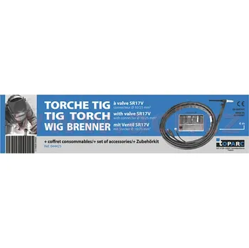 Nářadí na motocykly svařovací hořák TIG s kabelem (délka 4 m) 044425