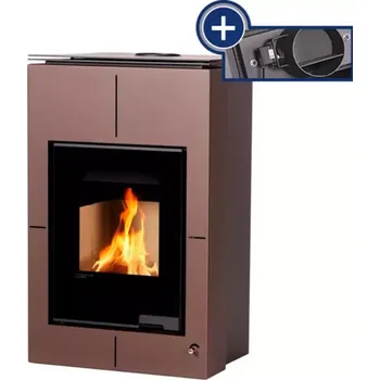 Krbová kamna HSF34-080 Krbová kamna AQUAFLAM VARIO SAPORO 11/5kW hnědá - sametová, elektronická regulace Flamingo