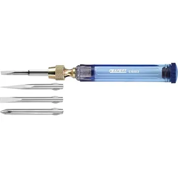 Šroubovák E161113 Šroubovák se 4 výměnnými dříky - 2xPL, Ph1, šídlo TONA Expert