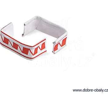 Lepicí páska Klipovací pásek červeno-bílý, 1000 ks