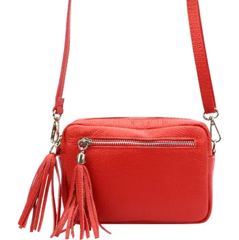 Kabelka Kožená crossbody kabelka Luka 20-030 červená