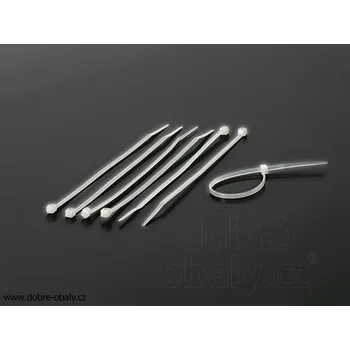 Stahovací páska Vázací pásky 2,5 x 142 mm přírodní 100 ks