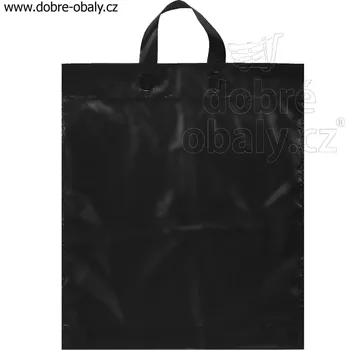 Nákupní taška Igelitová taška s uchem LDPE ČERNÁ