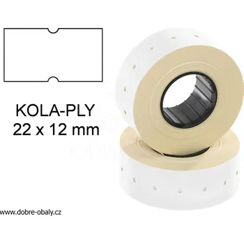 Samolepící etiketa Cenové etikety 22x12mm, bílé KOLA-PLY