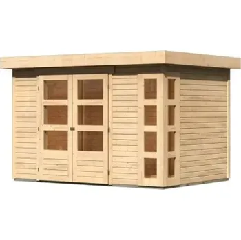 CDATA[Podrobnosti o produktu LG2949 Dřevěný domek KARIBU KERKO 3 (82927) šedý LG2949 Vnější rozměr š 242 x h 217 cm.…
PEDDY.cz
![Zahradní stavba LG2964 Dřevěný domek KARIBU KERKO 4 (82928) natur