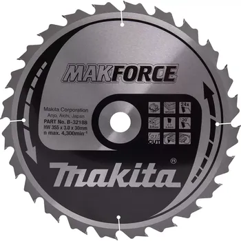 Příslušenství k nářadí B-32188 Kotouč pilový dřevo MAKFORCE 355x3x30mm 24Z Makita