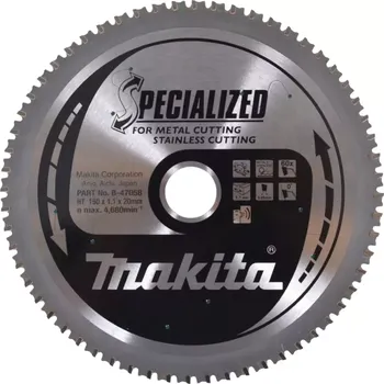 Pilový kotouč B-47058 Kotouč pilový nerez SPECIALIZED 150x1,1x20mm 60Z Makita