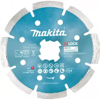 Řezný kotouč E-02060 Kotouč řezný diamantový 115x2,2x22,23mm X-Lock Makita
