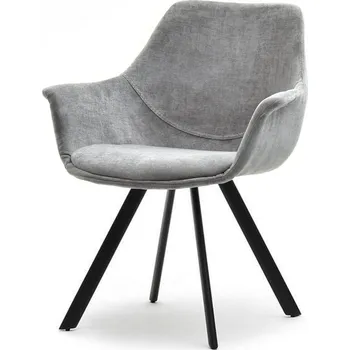 Křeslo Mebel Partner Mirabell (šedá + černá)