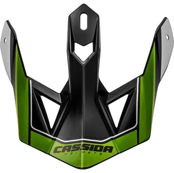 Helma na motorku kšilt pro přilby Cross Pro 2, CASSIDA (zelená perleť/černá/bílá) NEMÁ
