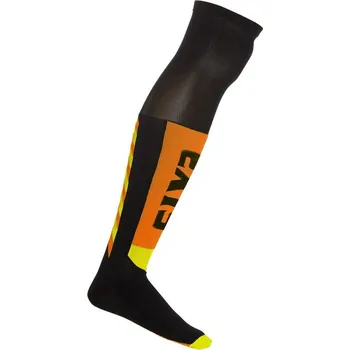 SIXS MOT S KNEE motocyklové nadkolenky černá/oranžová 47/49 MOTS-14KNEE