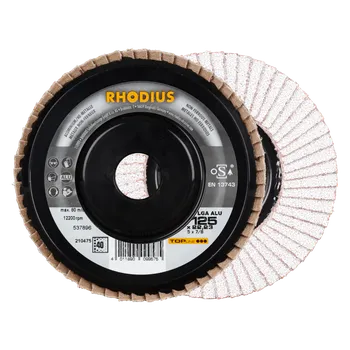 Brusný kotouč RHODIUS Lamelový brusný kotouč LGA ALU 5 ks PACK 125 x 22,23 P40 TOPline