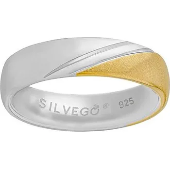 Prsten Snubní stříbrný prsten SHULIEN pozlacený 14 kt. žlutým zlatem velikost obvod 70 mm SHG8501RMGP-obvod 70 mm