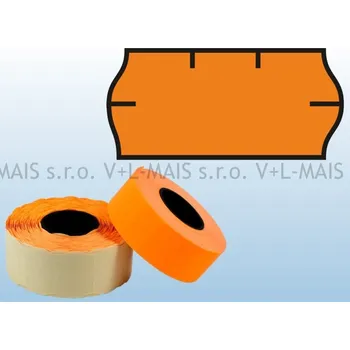 Samolepící etiketa Cenové etikety 26x12mm, oranžové CONTACT